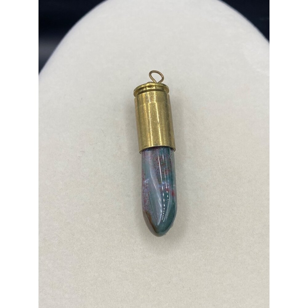 Bloodstone bullet pendant